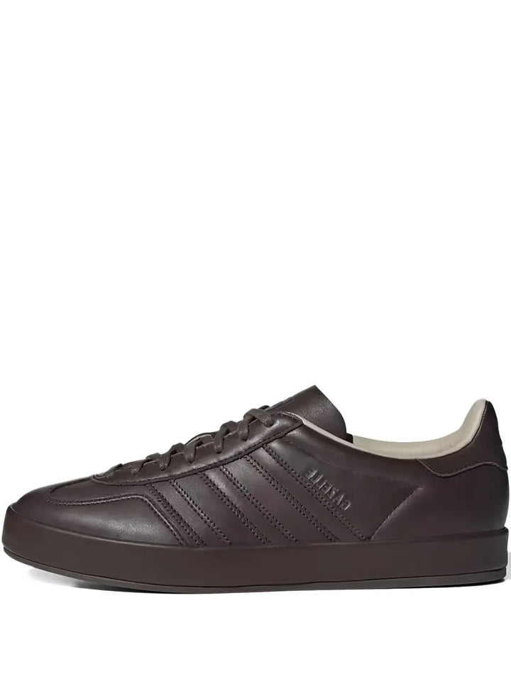 adidas Gazelle Indoor Luxe Pack - Dark Brown/Wonder Beige Sneakers — Coffee Brown — Size US M 3.5 - US W 5 — Front View