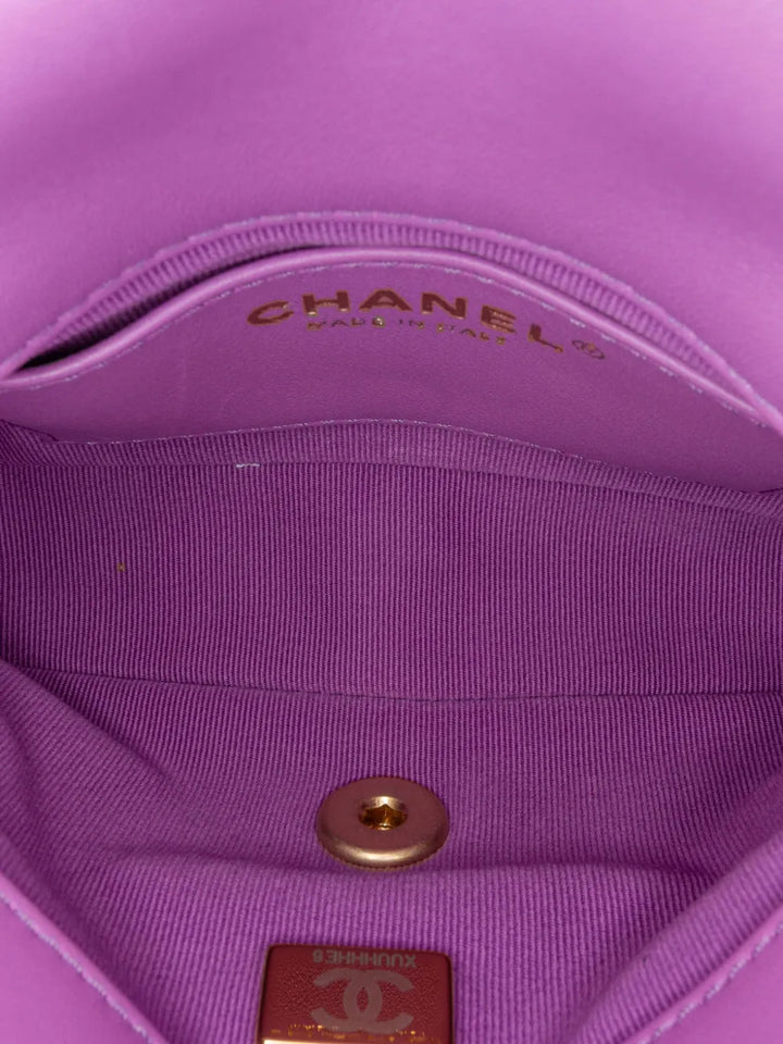 Chanel Pre Owned 2021 2024 Mini Quilted Lambskin Funky Town Flap Shoulder Bag — Same as shown — Size One Size — Top View
