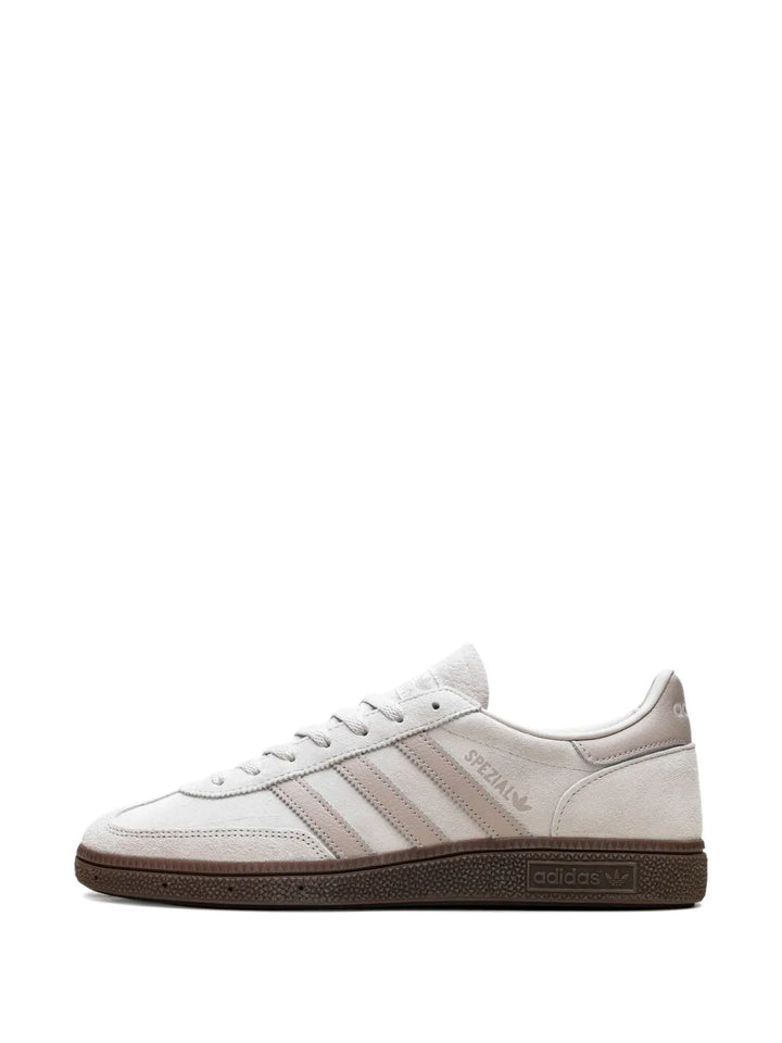 adidas Handball Spezial Alumina/Wonder Beige Sneakers — Light Grey — Size US M 8.5 - US W 10 — Top View