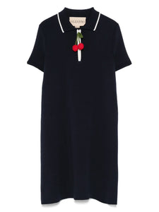 Valentino Garavani Polo Mini Dress — Blue/ Navy — Size XS — Front View