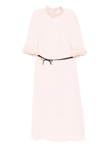 Valentino Garavani Cady Couture Midi Dress — Pink — Size S — Front View