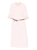 Valentino Garavani Cady Couture Midi Dress — Pink — Size S — Front View