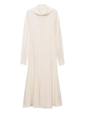 Prada Silk Midi Dress — Beige/ Red — Size XS — Front View