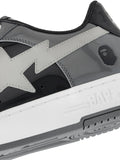 A Bathing Ape?Sta Sneakers — Grey — Size US M 3.5 - US W 5 — Detail View