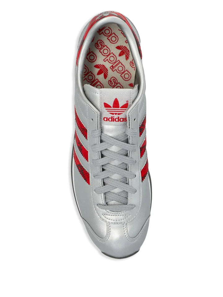 adidas Country Japan Sneakers — Silver-Tone — Size US M 9.5 - US W 11 — Top View