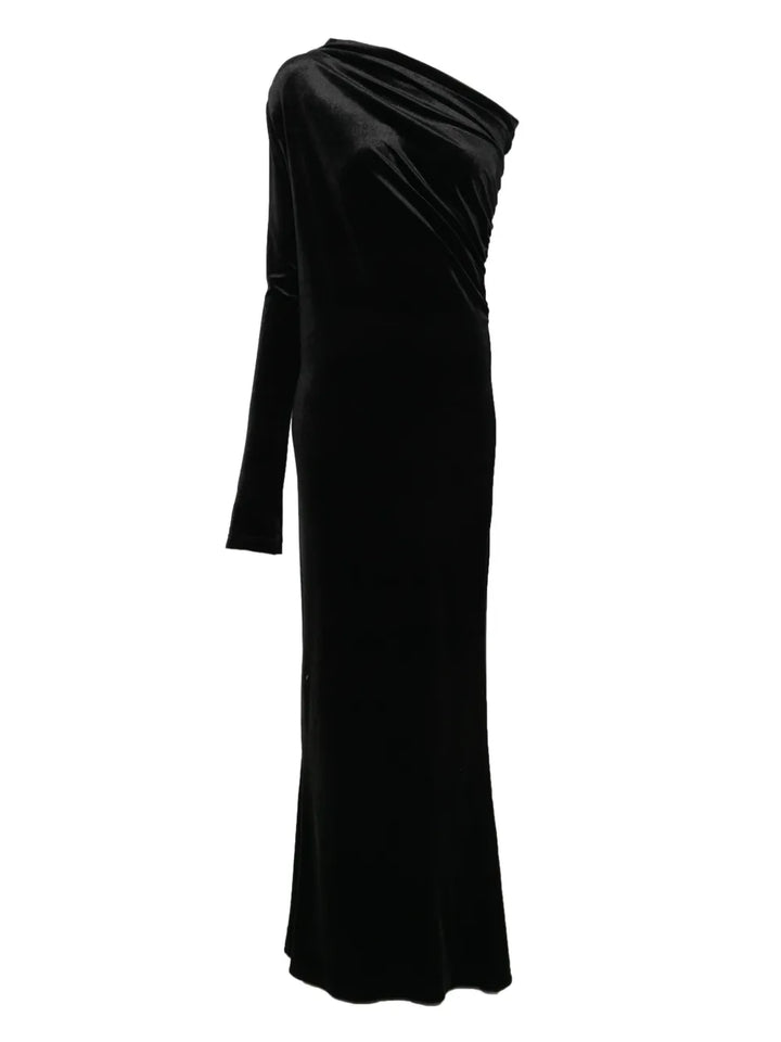 Alchemy Velvet Gown — Black — Size XS — Front View