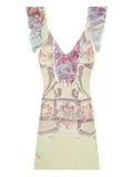 Diesel M Fiorenza Ruffled Dress — Beige — Size XS — Front View
