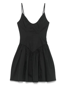 Staud Dena Mini Dress — Black — Size XS — Front View