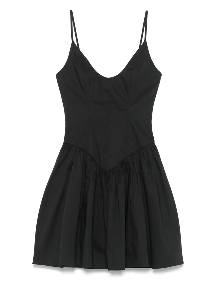 Staud Dena Mini Dress — Black — Size XS — Front View