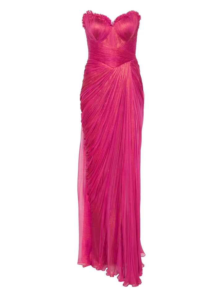 Iris Serban Ines Maxi Dress — Red/ Pink — Size XS — Front View