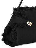Ferragamo Large Hug Fringe Detail Shoulder Bag — Same as shown — Size One Size — Detail View