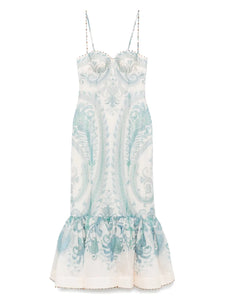 Zimmermann Illuminate Maxi Dress — Blue/ Red — Size XS — Front View