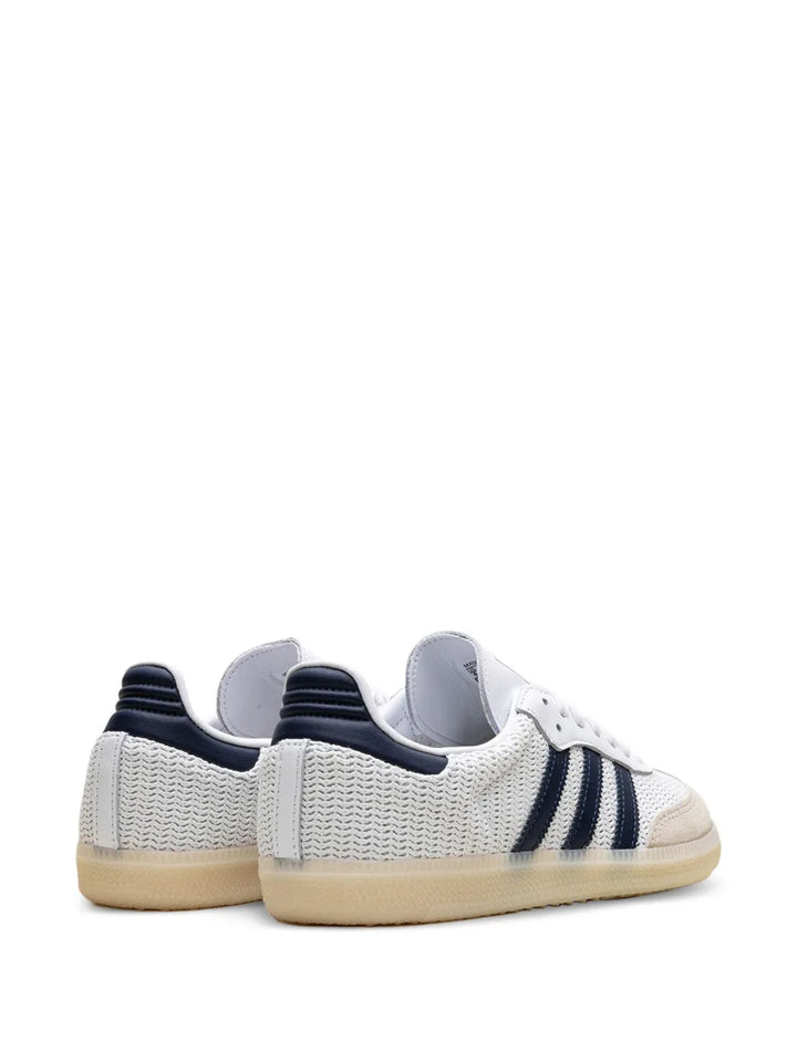 adidas Samba Knit White/Night Indigo Sneakers — White — Size US M 10.5 - US W 12 — Back View