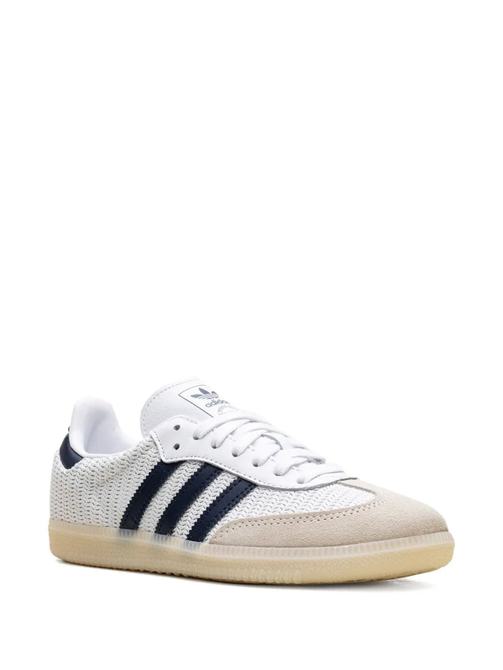 adidas Samba Knit White/Night Indigo Sneakers — White — Size US M 10.5 - US W 12 — Side View