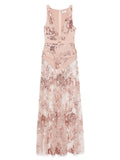 Elisabetta Franchi Sequin Embellished Gown — Pink — Size XS — Front View