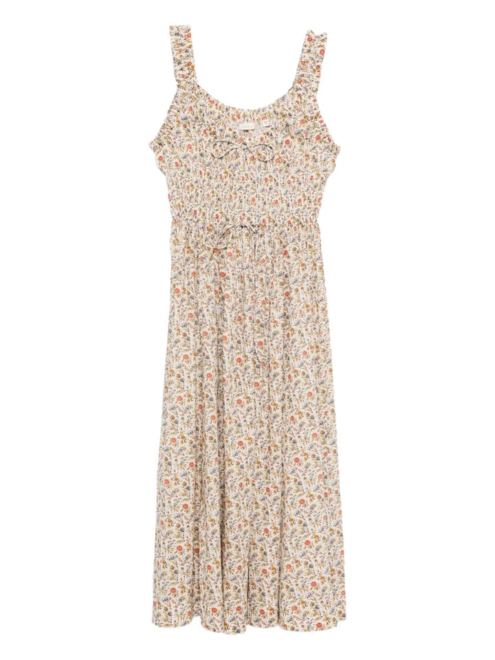 Doen Emmaretta Midi Dress — Beige — Size XS — Front View