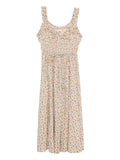 Doen Emmaretta Midi Dress — Beige — Size XS — Front View