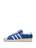 adidas X A Bathing Ape Superstar Vintage Blue White Sneakers — Navy Blue — Size US M 7 - US W 8.5 — Detail View