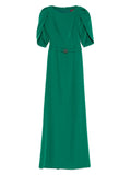 Cristallini Blanca Maxi Dress — Green — Size XS — Front View