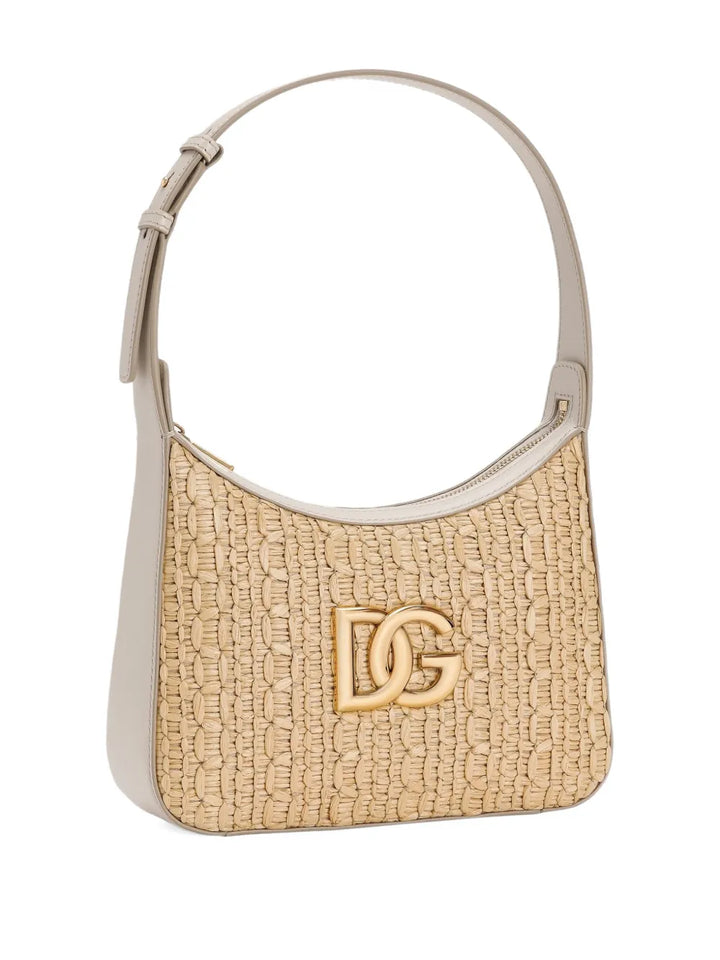 Dolce Gabbana Rafia Crochet Shoulder Bag — Same as shown — Size One Size — Back View