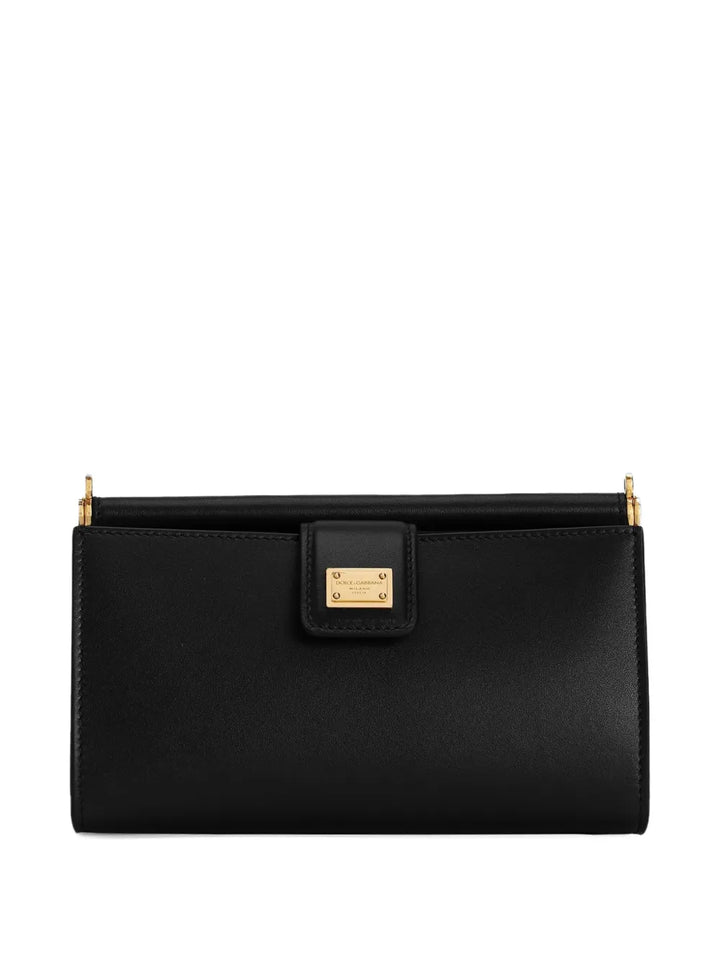 Dolce Gabbana Leather Shoulder Bag — Same as shown — Size One Size — Front View