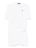 Polo Ralph Lauren Draped Panel Mini Dress — White — Size XS — Front View