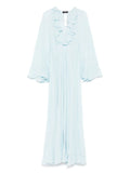 Twinset Ruffle Detailed Maxi Dress — Blue — Size XS — Front View