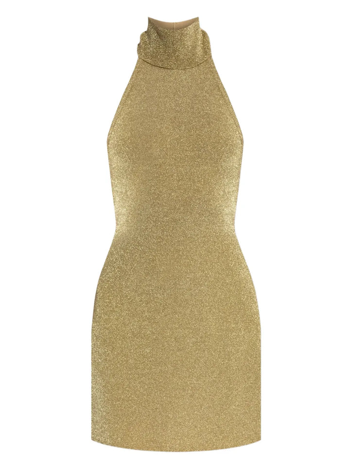 Cult Gaia Kaylilah Dress — Gold — Size XS — Front View
