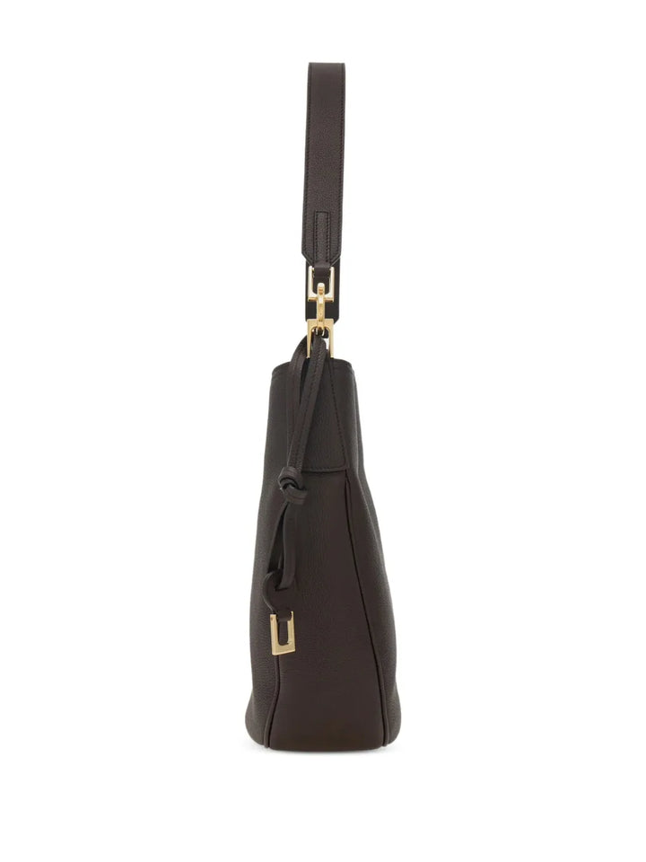 Ferragamo Leather Shoulder Bag — Same as shown — Size One Size — Top View