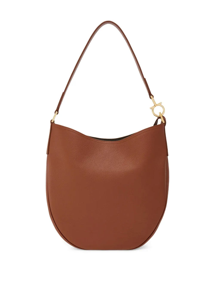 Ferragamo Leather Shoulder Bag — Same as shown — Size One Size — Back View