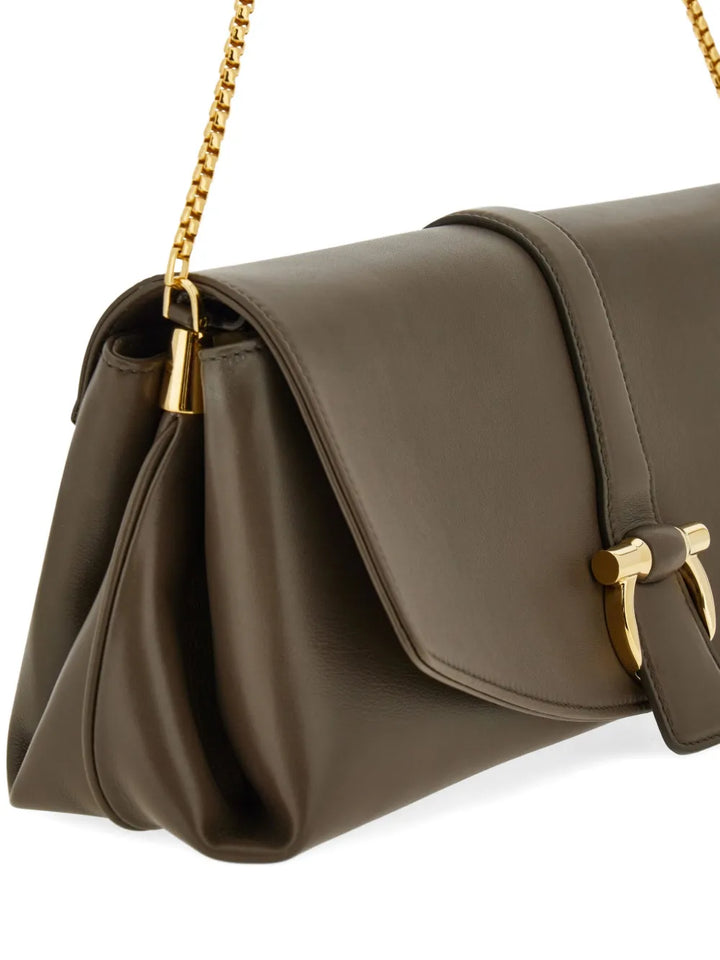 Ferragamo Leather Shoulder Bag — Same as shown — Size One Size — Lifestyle View