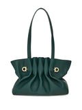 Ferragamo Soft Ruched Shoulder Bag — Same as shown — Size One Size — Top View