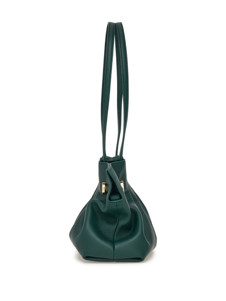 Ferragamo Soft Ruched Shoulder Bag — Same as shown — Size One Size — Detail View