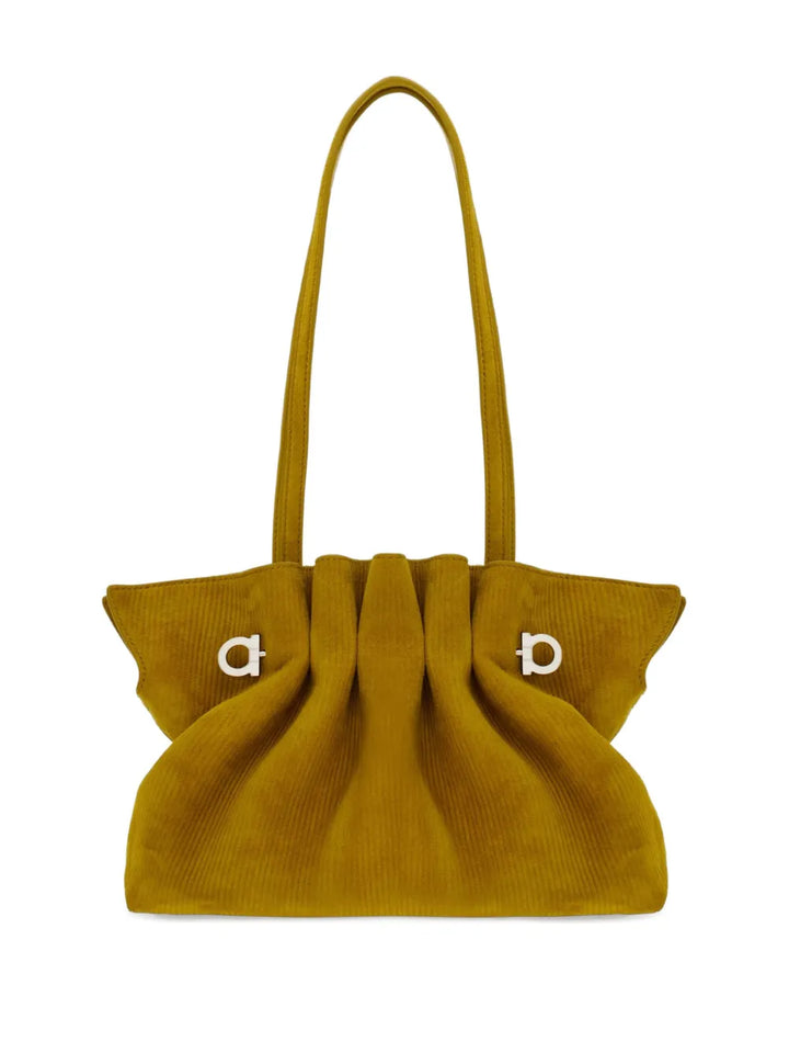 Ferragamo Suede Soft Shoulder Bag — Same as shown — Size One Size — Top View