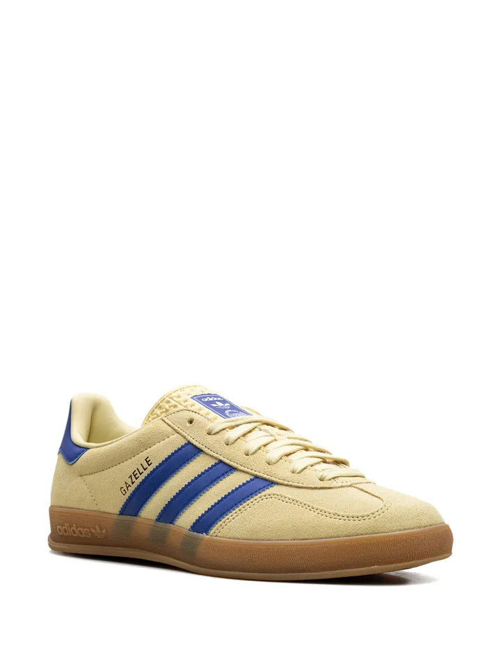 adidas Gazelle Indoor Powder Yellow/Royal Blu Sneakers — Light Beige — Size US M 5.5 - US W 7 — Side View