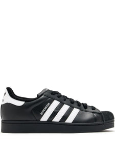 adidas Superstar 2 Core Black/Cloud White Sneakers — Black — Size US M 4 - US W 5.5 — Front View