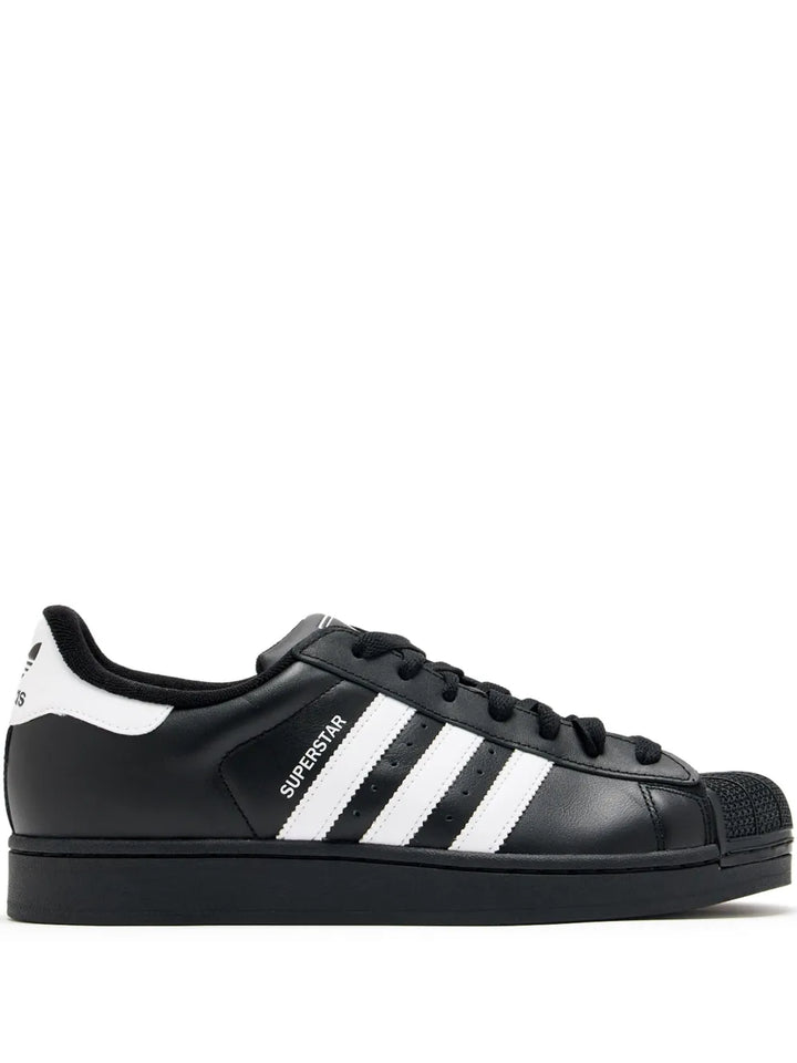 adidas Superstar 2 Core Black/Cloud White Sneakers — Black — Size US M 4 - US W 5.5 — Front View