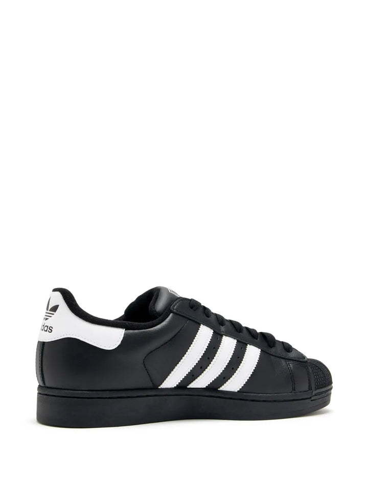 adidas Superstar 2 Core Black/Cloud White Sneakers — Black — Size US M 4 - US W 5.5 — Back View
