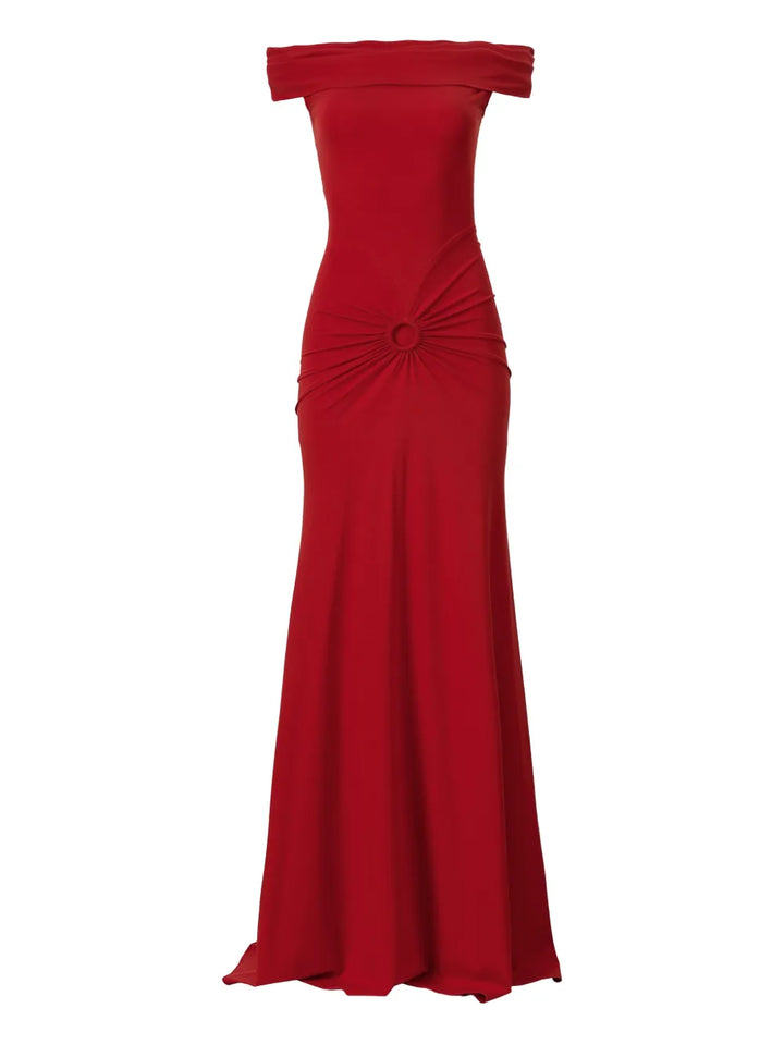 Moos Studio Lunar Maxi Dress — Red — Size S — Front View