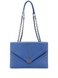 Chanel Pre Owned 2019 Chevron Calfskin Coco Envelope Shoulder Bag — Same as shown — Size One Size — Front View