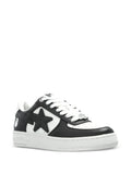A Bathing Ape?Star Patch Low-Top Sneakers — Black / White — Size US M 3.5 - US W 5 — Side View
