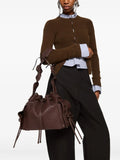 Acne Studios Ruffled Drawstring Shoulder Bag — Same as shown — Size One Size — Side View
