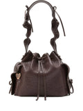 Acne Studios Ruffled Drawstring Shoulder Bag — Same as shown — Size One Size — Front View