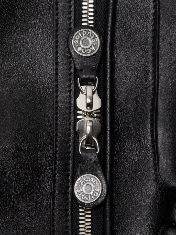 Acne Studios Camero Zip Fastening Leather Shoulder Bag — Same as shown — Size One Size — Top View