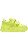 Acne Studios Touch-Strap Platform Sneakers — Lime Green — Size US M 11 - US W 12.5 — Front View