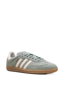 adidas Samba Silver Green/Wonder White Sneakers — Silver Green — Size US M 8.5 - US W 10 — Detail View