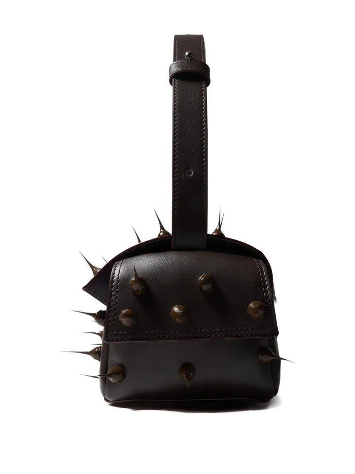 Sunnei Small Spiky Labauletto Leather Shoulder Bag — Same as shown — Size One Size — Back View