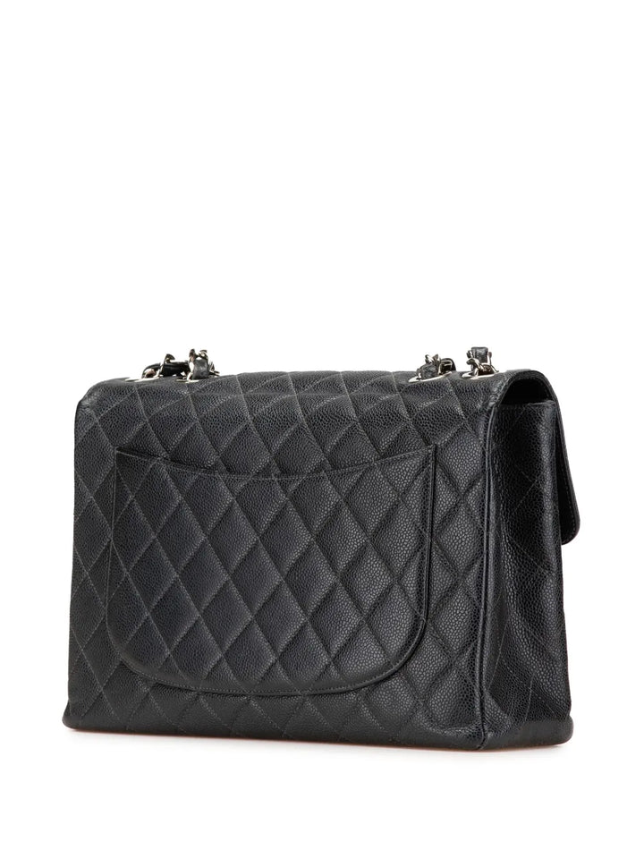 Chanel Pre Owned 2000 2002 Jumbo Quilted Caviar Single Flap Shoulder Bag — Same as shown — Size One Size — Side View
