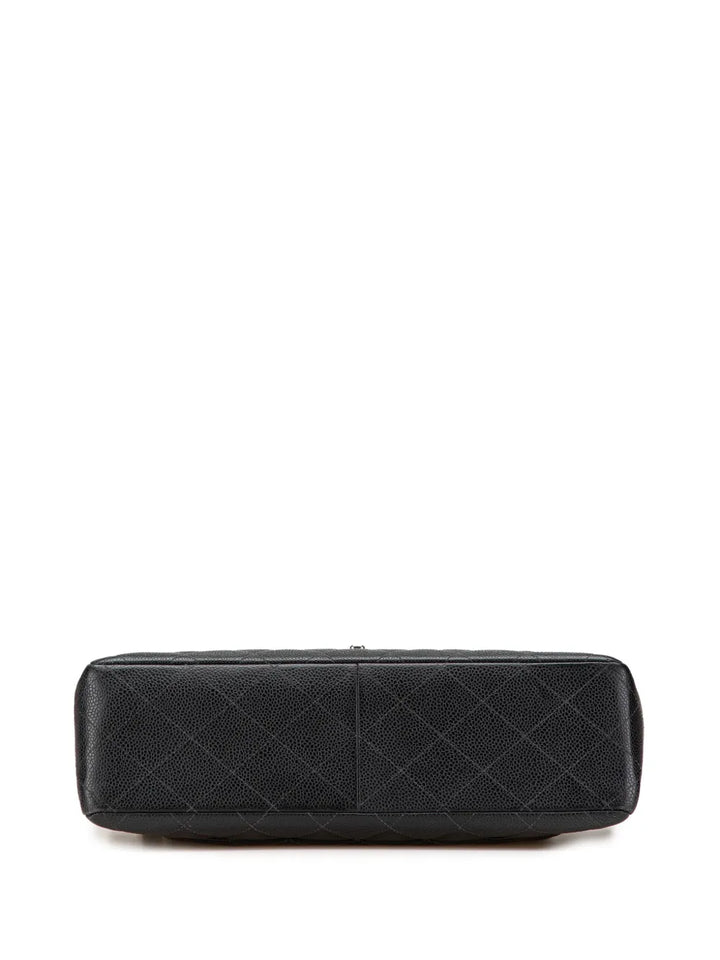 Chanel Pre Owned 2000 2002 Jumbo Quilted Caviar Single Flap Shoulder Bag — Same as shown — Size One Size — Back View