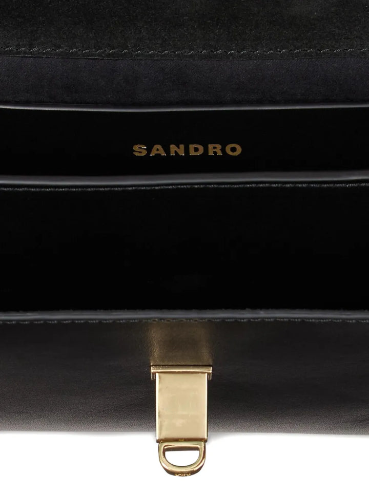 Sandro Leather Shoulder Bag — Same as shown — Size One Size — Detail View